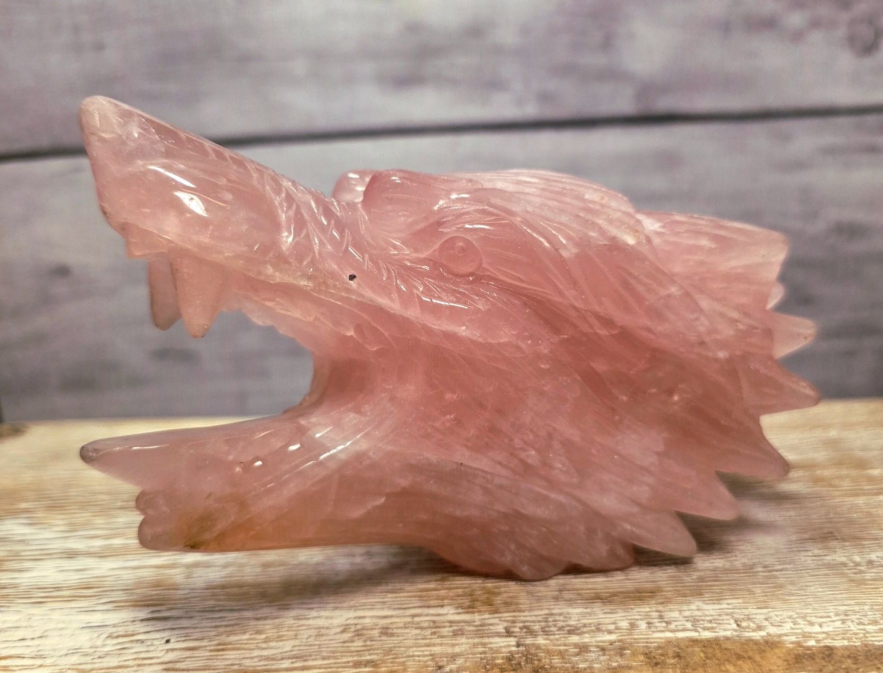 Minerali & Pietre curative: Top Rosenquarz Wolf 835g – Nuovo e nell'imballaggio originale da Matzingen venduto da Shay_Crystalz 1