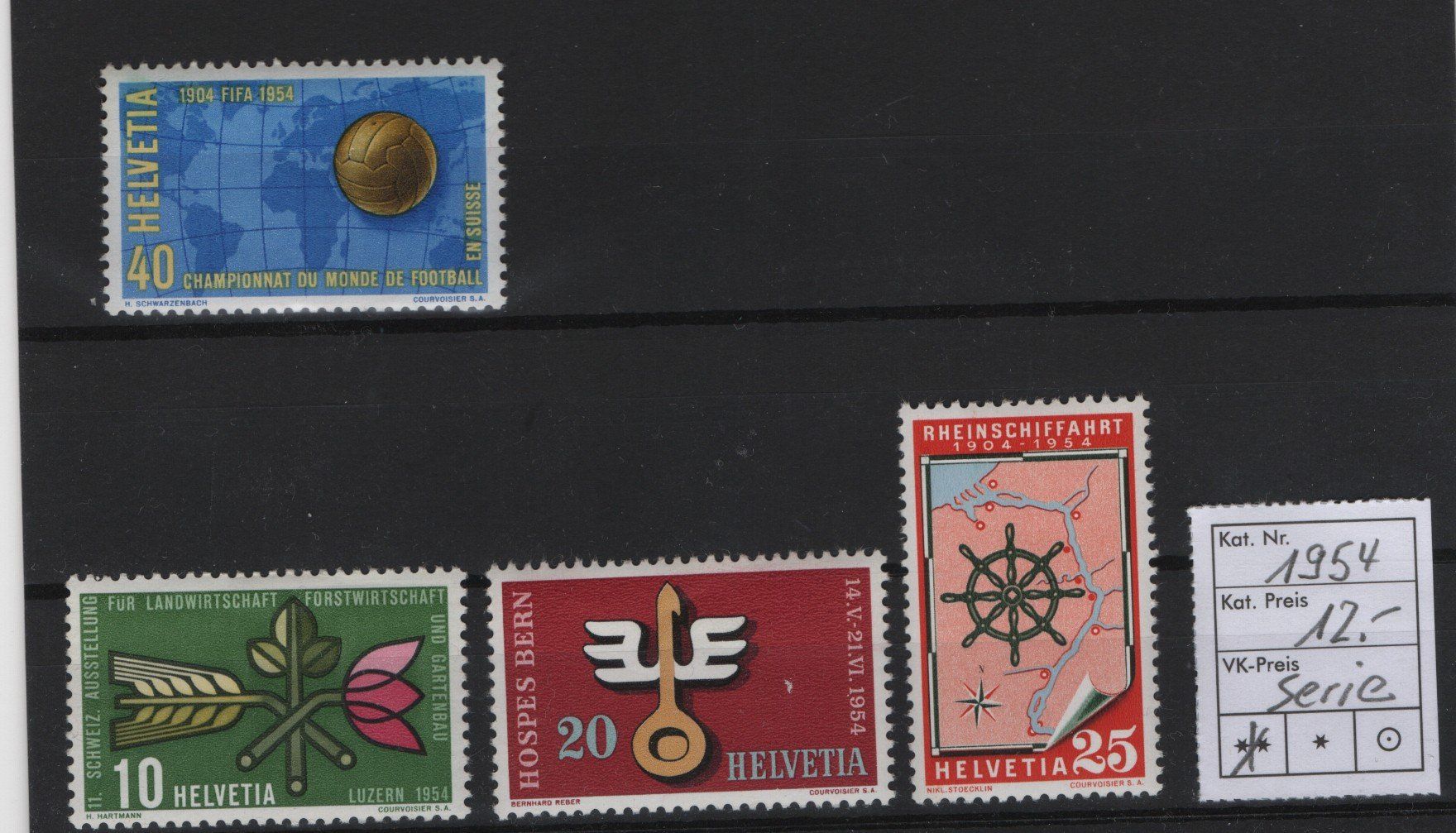 Tutti i francobolli: Serie Werbe-Marken 1954 Postfrisch. – Nuovo (secondo la descrizione) da Gordola venduto da tist