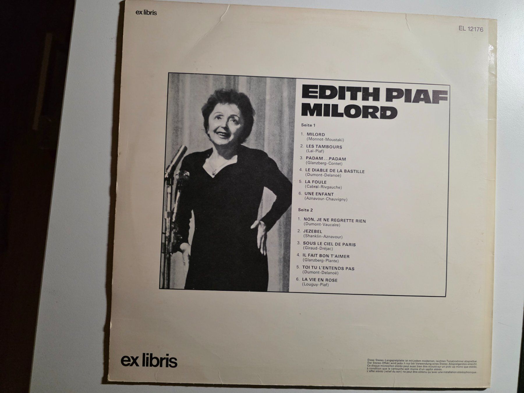 Dischi in vinile: LP: Edith Piaf - Milord  - EL 12176 – Usato da Walterswil BE venduto da Lonitti 2