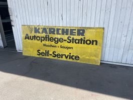 Schild Kärcher Autopflege-Station Waschen + Saugen Self-Serv