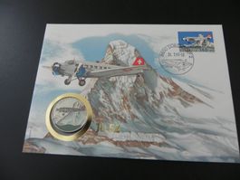 Congo 100 Francs 1995 - Junkers JU 52 - Münzbrief