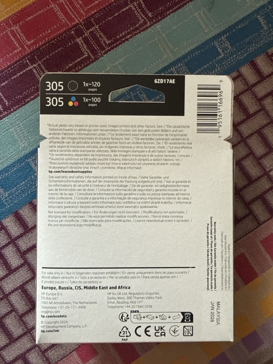 Cartouche encre HP 305 black & tri-colour (Neu und originalverpackt) in ...