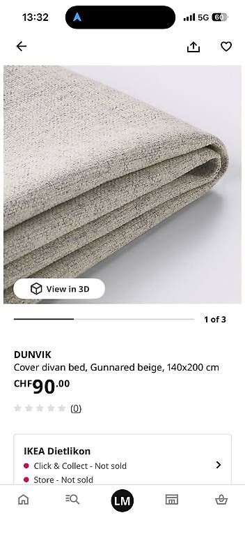 Letti: Ikea Dunvik Bettgestell beige – Usato da Wallisellen venduto da ameliasboutique 2