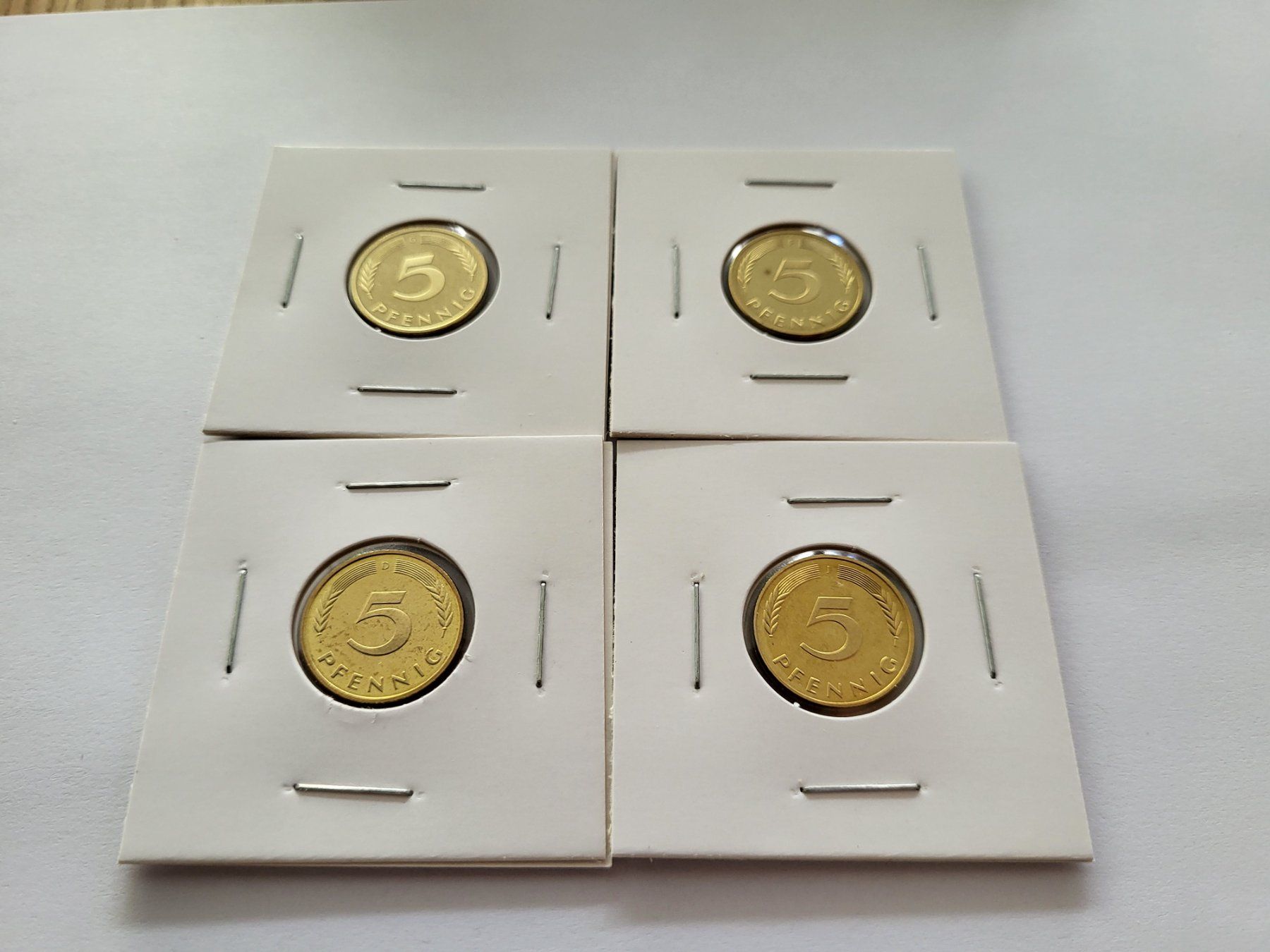 Alle Münzen: 5 Pfennig D-F-G-J 1987 PP – Neu (gemäss Beschreibung) aus Pravidondaz von LVtik 1