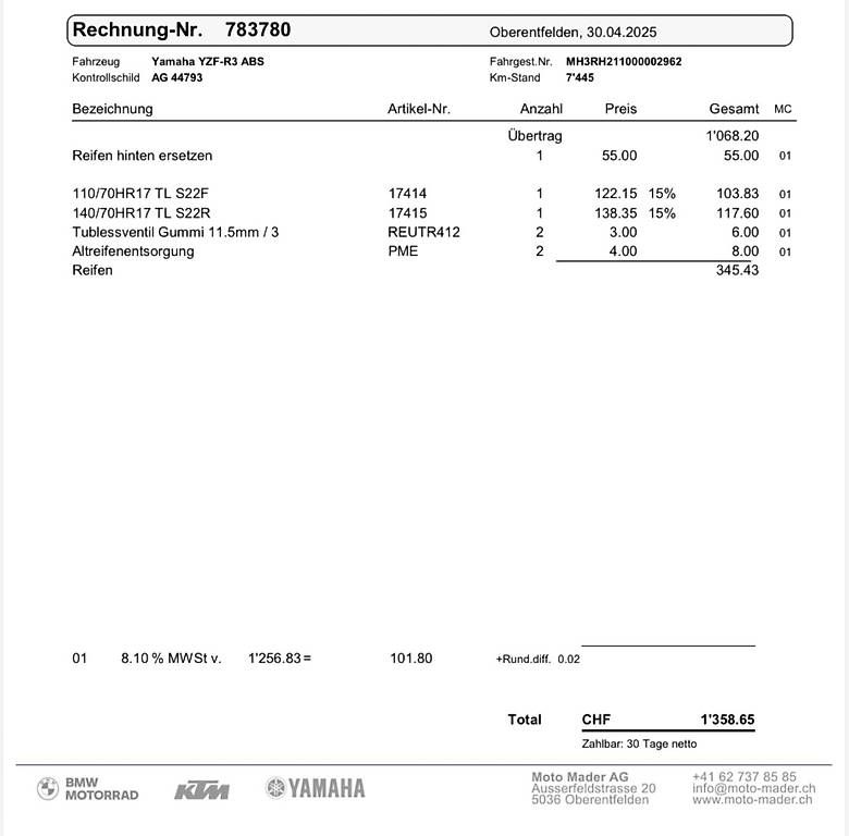 Strada: Yamaha YZF-R3 – Usato da Zofingen venduto da Oilcape 4