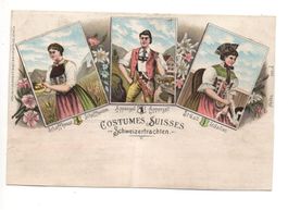 LITHO Schweizer Trachten - SCHAFFHAUSEN Appenzell ST. GALLEN