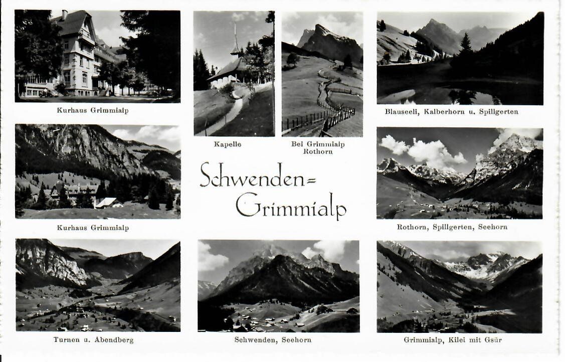 Cartoline postali: Schwenden - Grimmialp – Usato da Hochdorf venduto da Ziegel-16