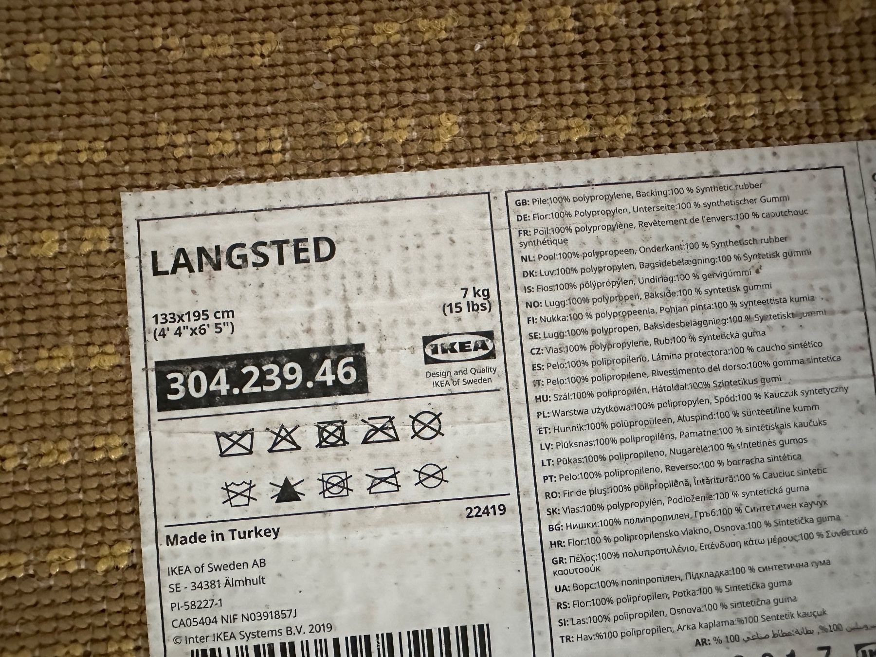 Ikea Tappeti: Teppich Ikea LANGSTED – Usato da Bremgarten AG venduto da Kaktuspalme1204 1