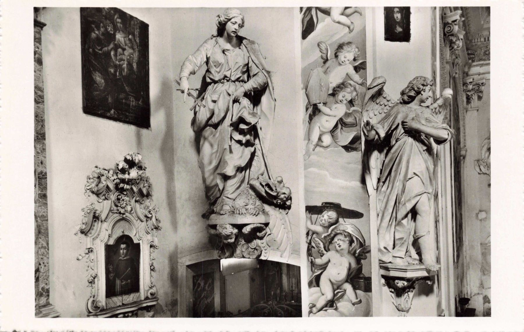 Cartoline postali: Carona Interno chiesa – Usato da Biasca venduto da Blenio71