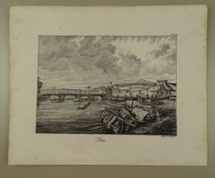 PISA, ITALIEN, LITHOGRAPHIE 1836