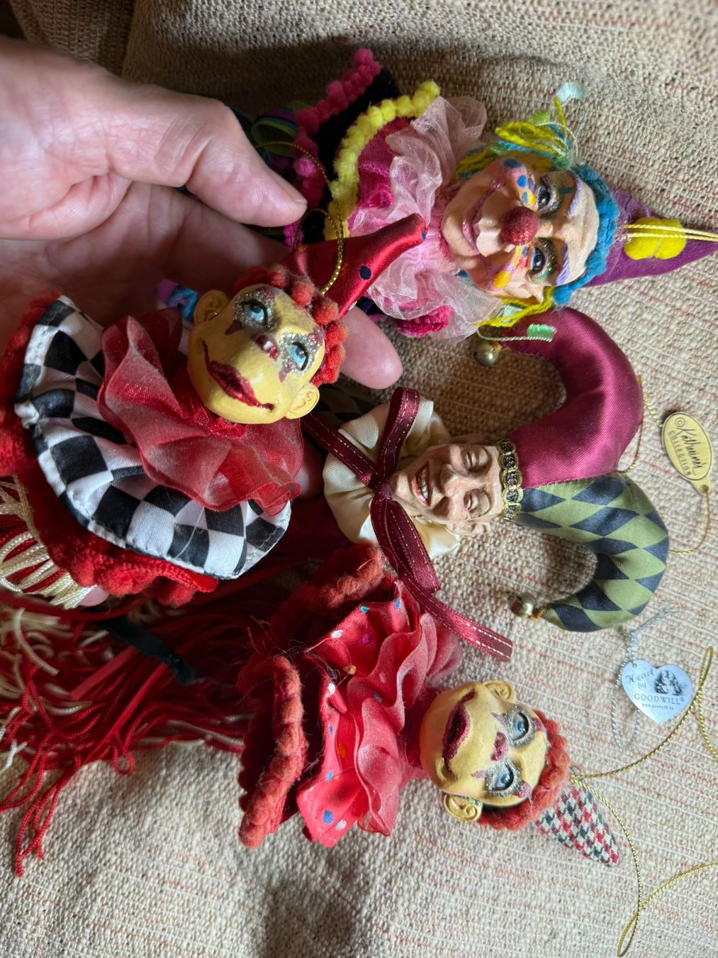 Tutte le decorazioni: 4 Märchenhafte Clown Dekoration Goodwill – Usato da genève venduto da Isarath 1