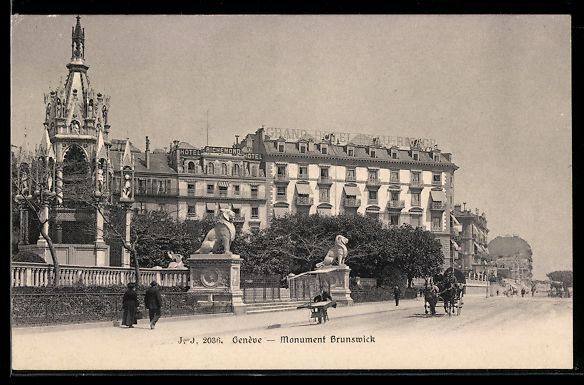 Ansichtskarten: AK Genève, Monument Brunswick – Gebraucht aus Berlin von bartko-reher
