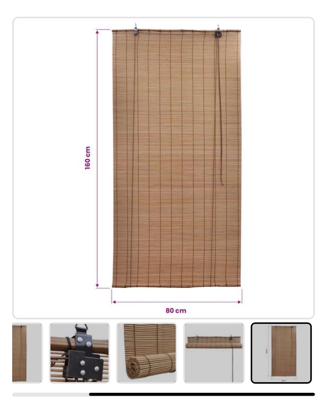 Marquises: Bambusrollo 80x160cm – Neuf avec emballage d'origine à Zollikofen par Taximan89 1