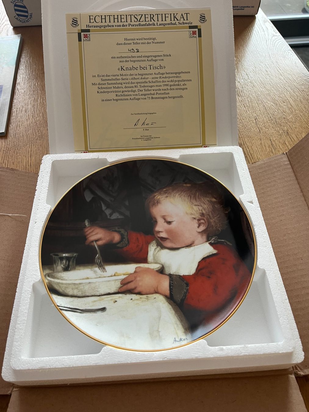 Teller: Porzellanteller Anker Kinder Langenthal – Neu und originalverpackt aus Flüh von fuchssa1