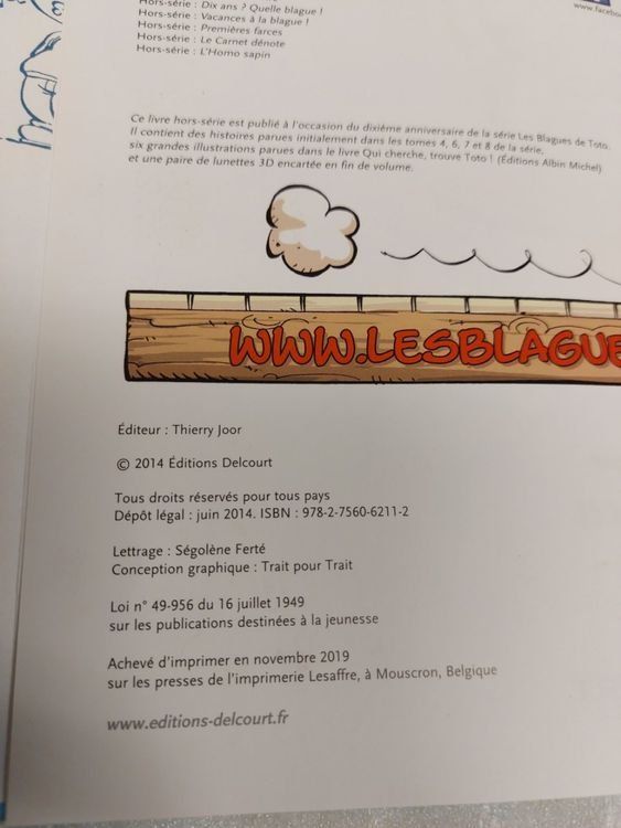 BD: Les Blagues de Toto "10 ans" – D'occasion à Pambio Noranco par Pol69 4