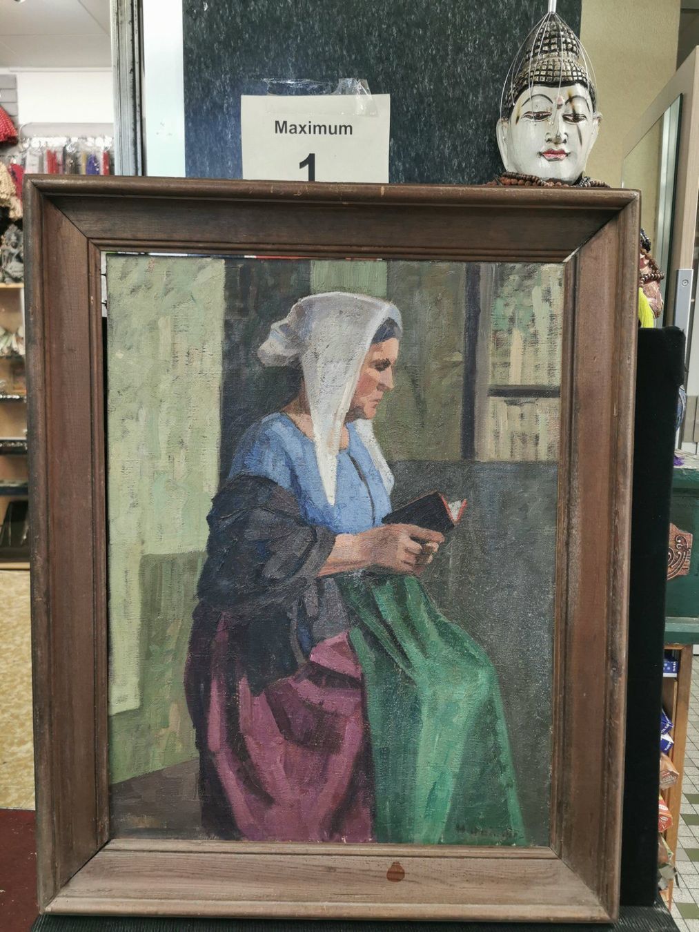Gemälde: Ancienne huile sur toile signée – Gebraucht aus Genève von Qanil77