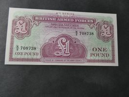 Grossbritannien, Militär-Ausgabe   1 Pound   ungefaltet