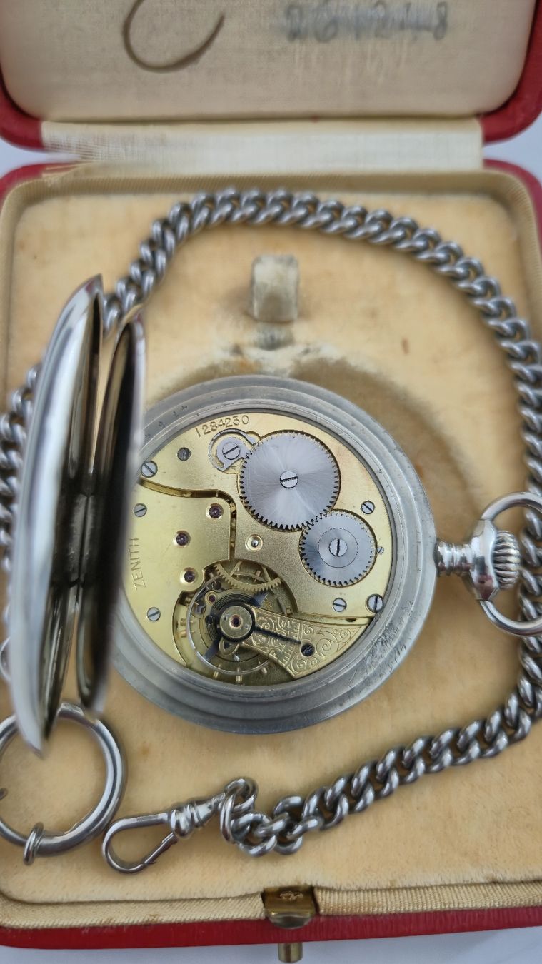 Zenith Orologi: Zenith Taschenuhr mit Box und Kette – Usato da Marbach SG venduto da Zippo1401 4