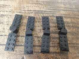 lego 3639 et 3640 lot de 8 pièces Black Hinge Plate 2 x 4