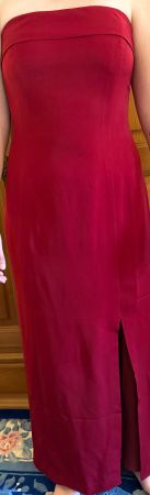 Elegantes rotes Abendkleid mit passendem Blazer, Gr. 42/44