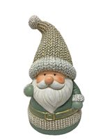 Deko Figur Santa grün aus Polyresin 23.5 cm