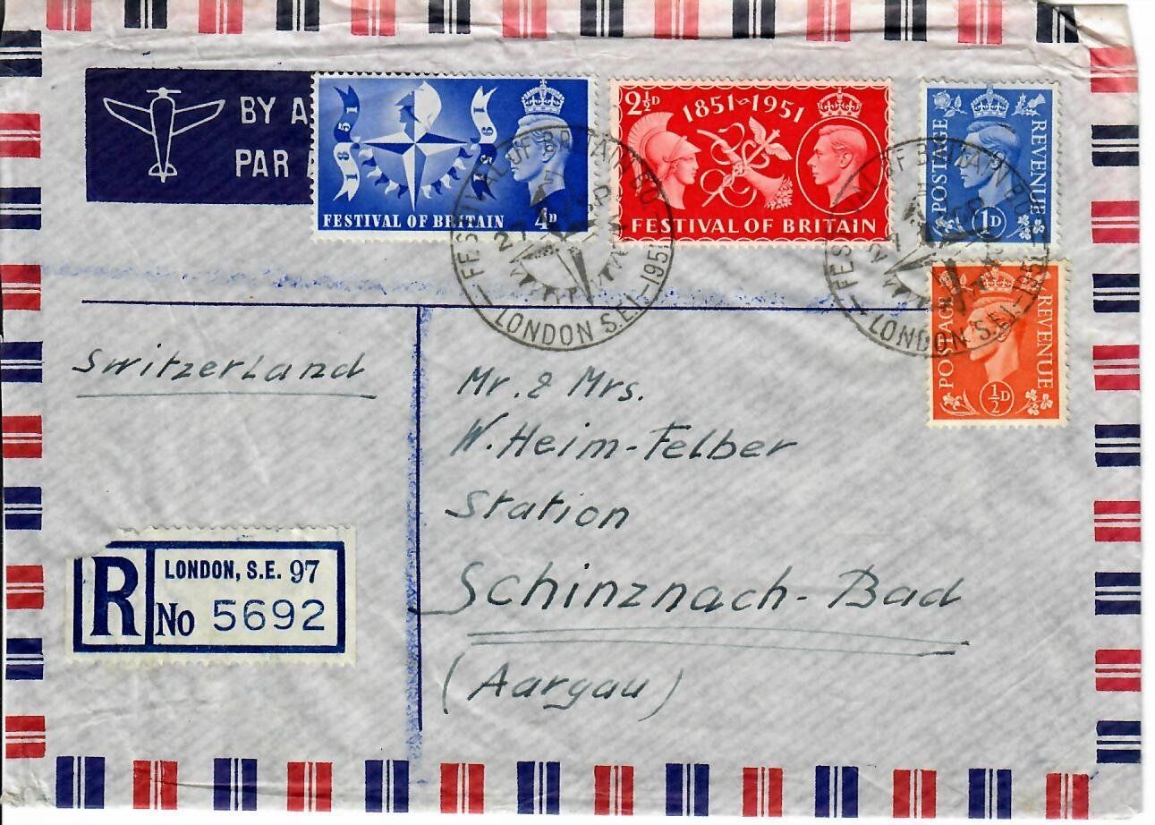 Tous les timbres: Brief, England  1951 – D'occasion à Hochdorf par Ziegel-16
