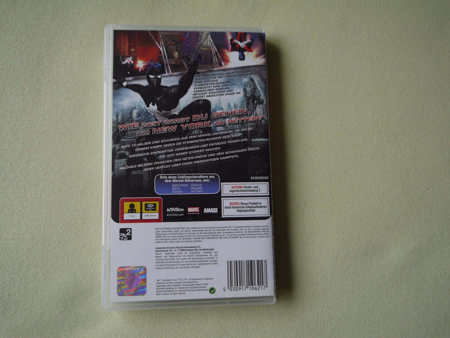 Spiele: SPIDER-MAN - WEB OF SHADOWS - PSP – Gebraucht aus Hagendorn von Blaf 2