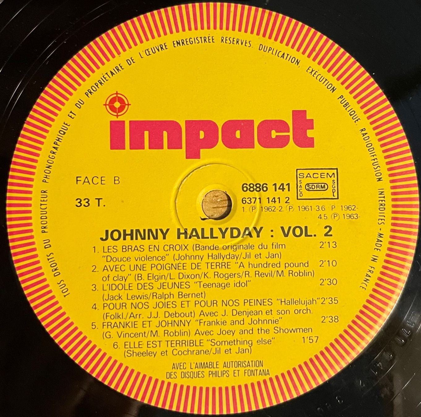 Schallplatten: JOHNNY HALLYDAY - VOLUME 2 - 33 Tours – Gebraucht aus Bussigny von vinyl-pas-cher 3