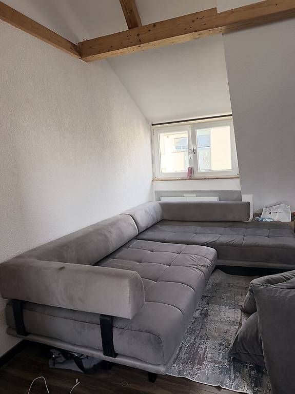 Mömax Sofas: Ecksofa Mikrofaser Grau – D'occasion à Olten par Kristinaaa222 1