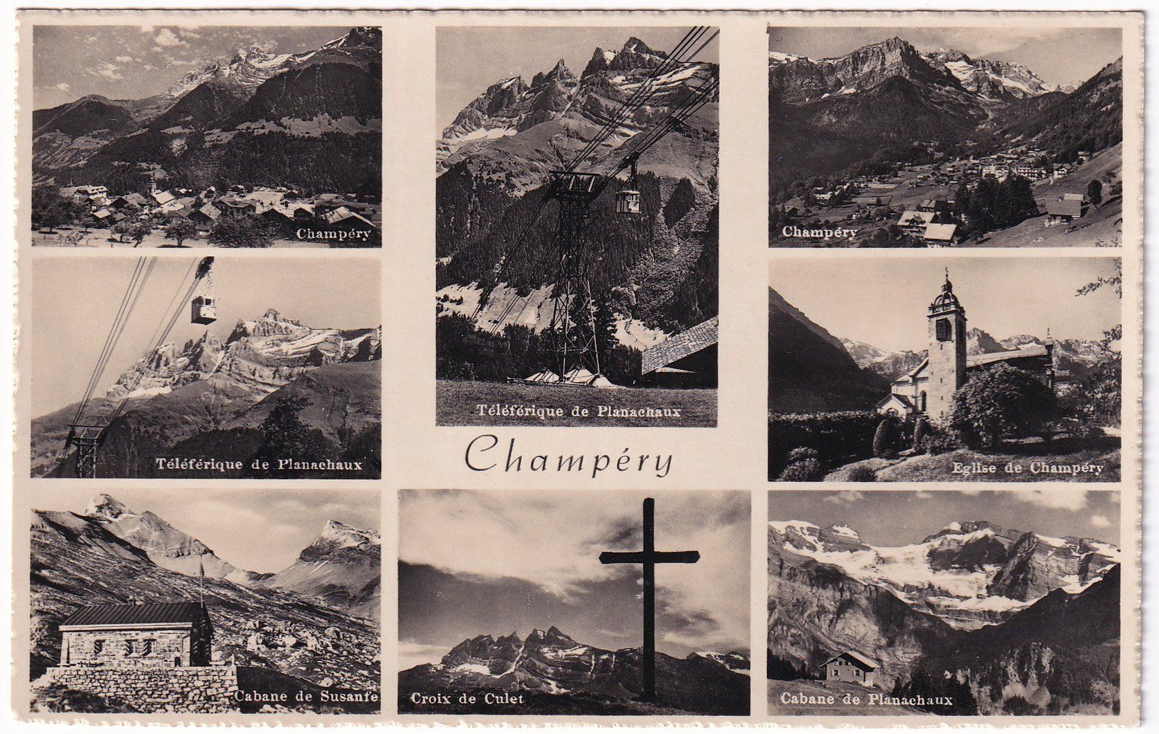 Ansichtskarten: Champéry Multivues 1948 – Gebraucht aus Cormoret von Pascalll2001