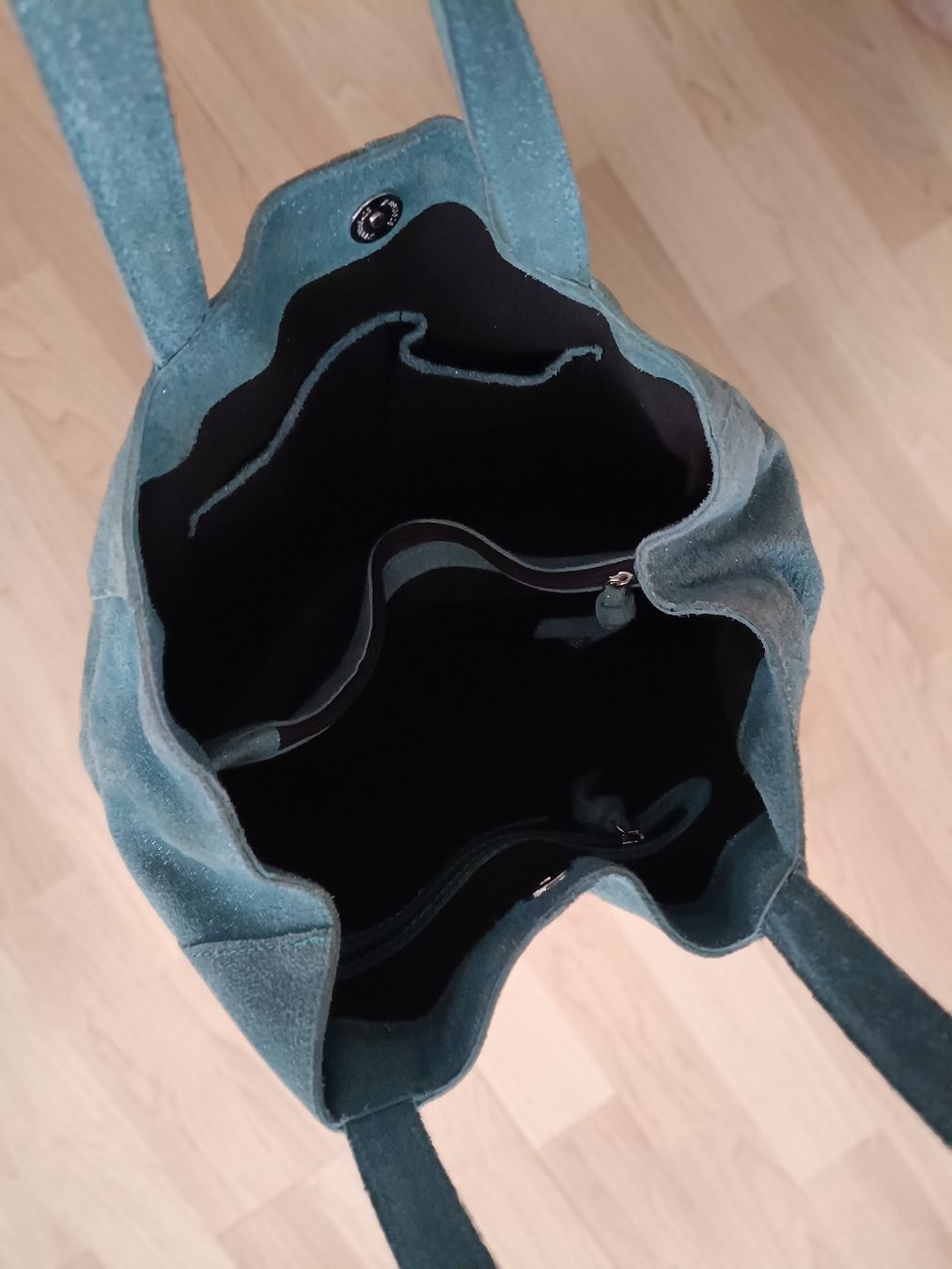 Borse: Ledertasche,Petrol/Mint mit Glitzer – Usato da Adliswil venduto da Vimovi 2