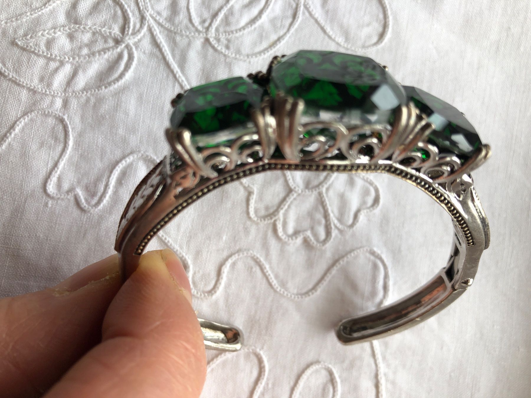 Bracciali & Braccialetti: Silber Armreif 925  Chromdiopsyd Chuck Clemency – Usato da Zollikofen venduto da lorik007 6