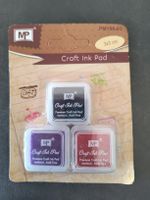 3er Set Stempelkissen, Scrapbooking, neu & OVP