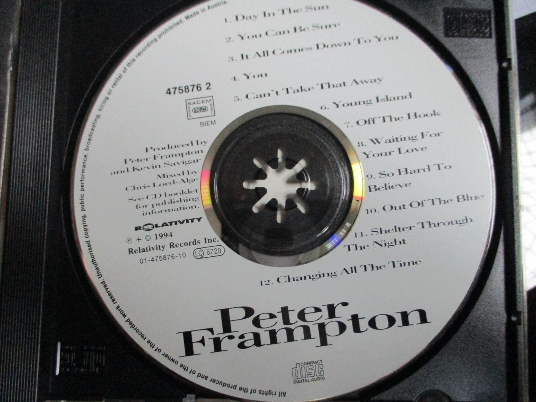 CD: Peter Frampton CD – Usato da Flumenthal venduto da novbra 1