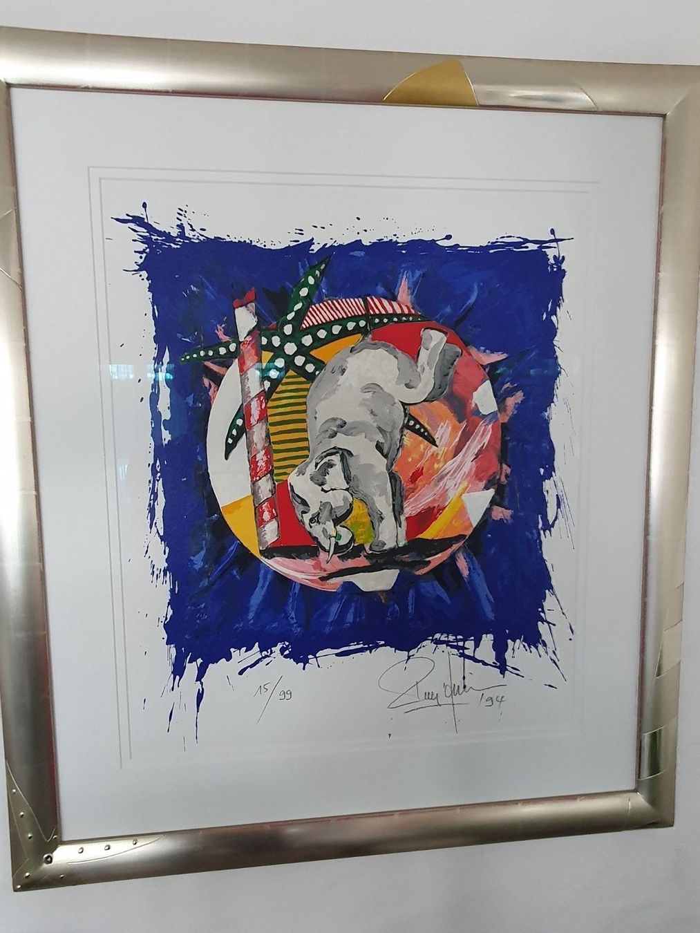 Grafica & Litografie: Rolf Knie - Original Litho "Elefant" – Usato da Wädenswil venduto da VTK_40