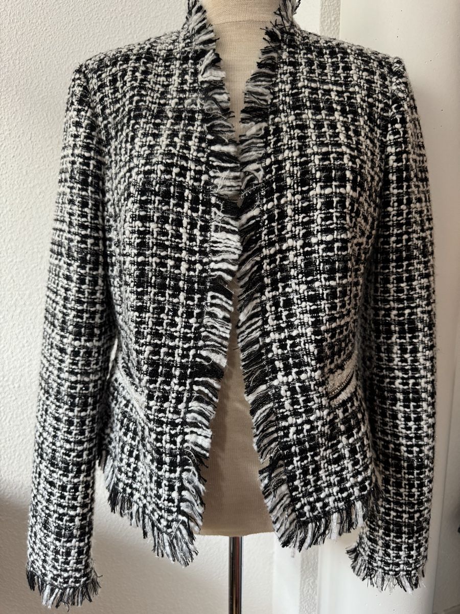 Giacche: Veste WHITE LABEL, taille 36, Tweed Blanc/Noir  – Nuovo (secondo la descrizione) da Morges venduto da sandy069