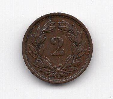 Tutti le monete: (2735) CH, 2 Rappen, 1920, vz – Usato da Rüthi (Rheintal) venduto da erdnuessli1 1
