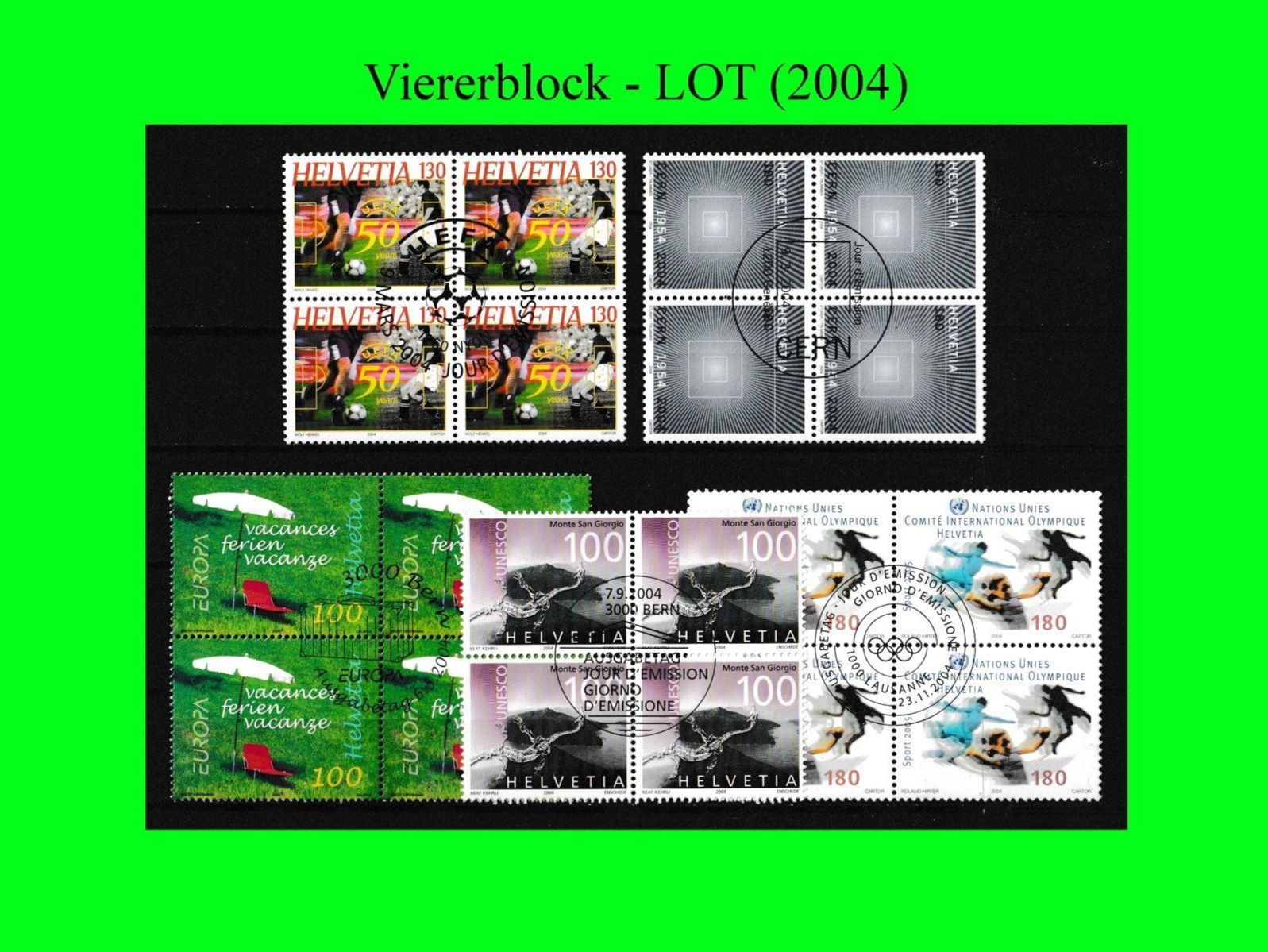 Tutti i francobolli: 5 x"Viererblock" von (2004) – Usato da Dübendorf venduto da chiara48