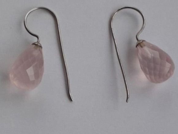 Orecchini pendenti & Orecchini a lobo: Elegante Ohrhänger mit Rosenquarz . – Nuovo (secondo la descrizione) da Winistorf venduto da acreativ
