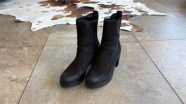 Damen Stiefeletten schwarz mit Blockabsatz