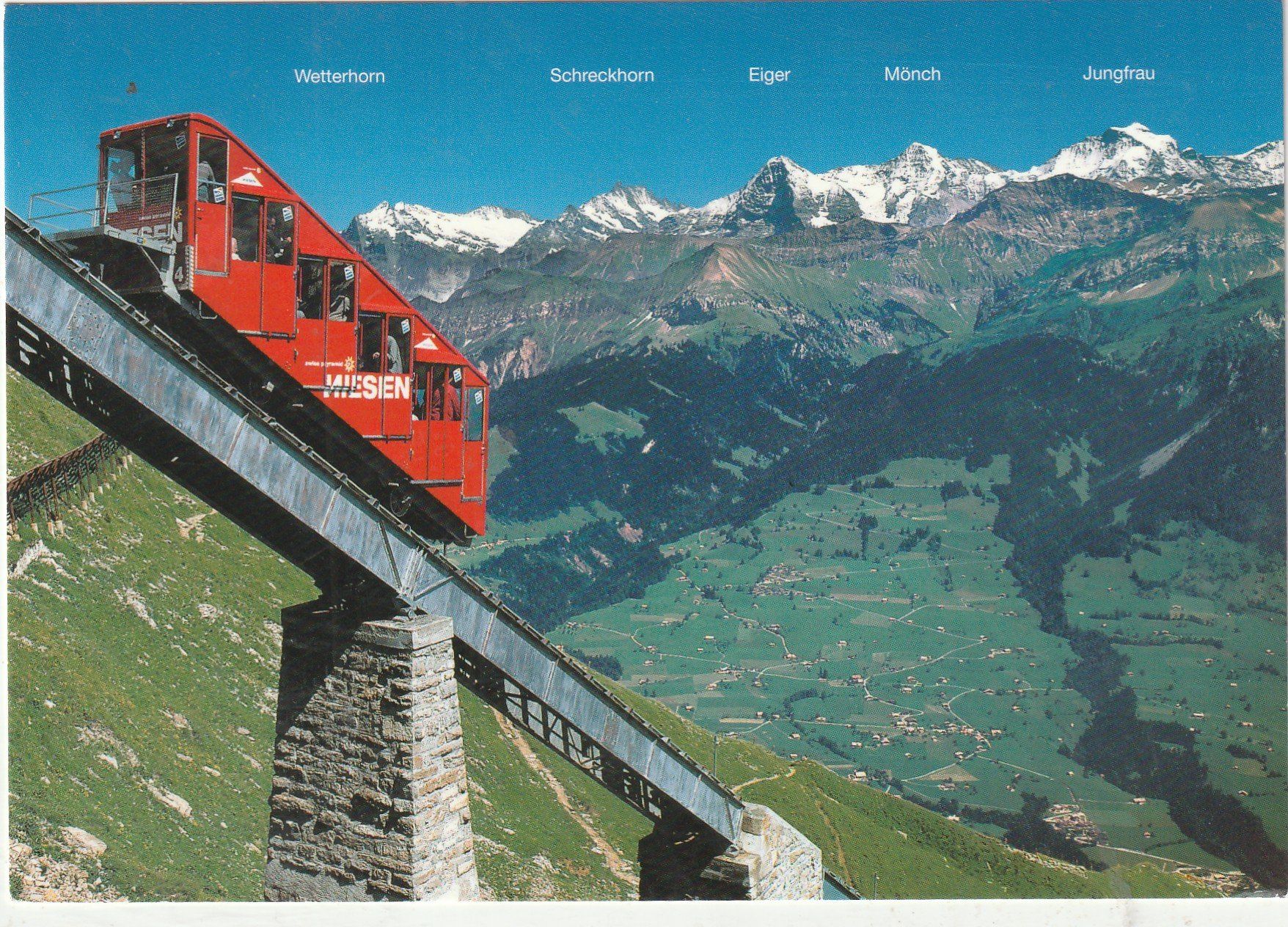 Cartoline postali: Niesen Bahn berner Oberland – Usato da Lumbrein venduto da made02