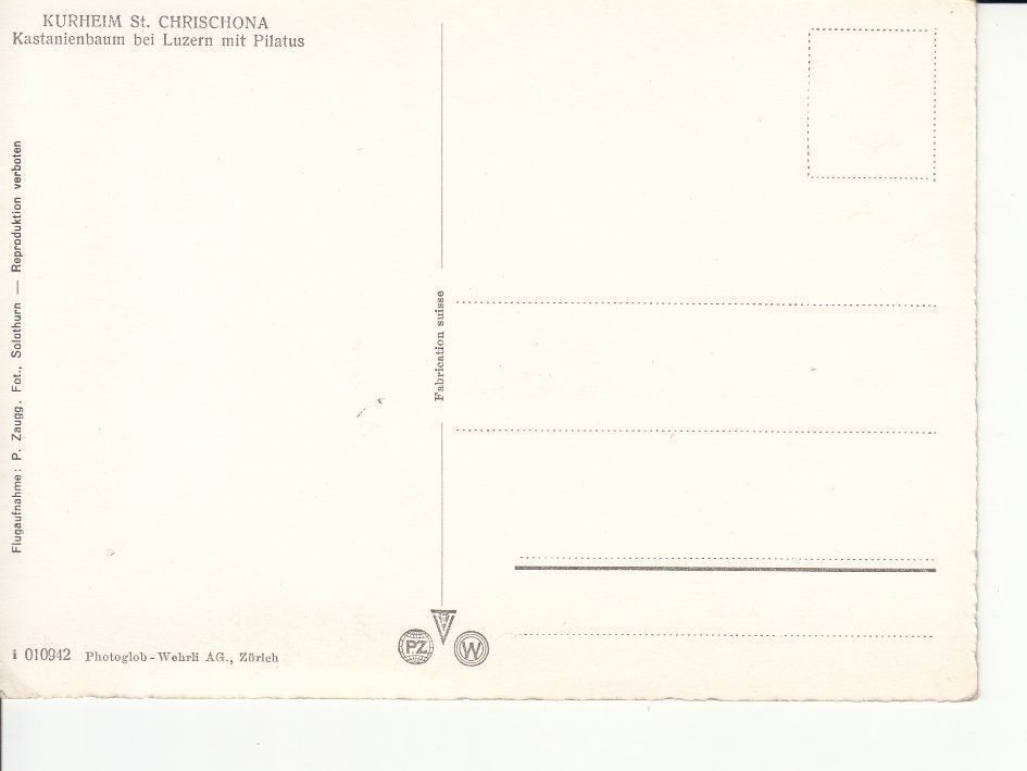 Cartoline postali: Kastanienbaum St. Chrischona ca. 1960 – Usato da Bürglen TG venduto da StampGraf 1
