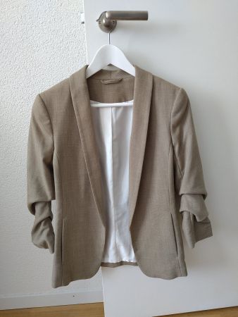 Damen Blazer beige 3/4 Ärmel