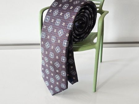 Seidenkrawatte gewoben neu und originalverpackt braun