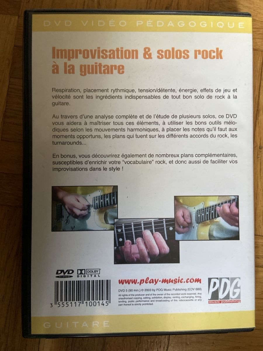 Tutti i DVDs: DVD Guitare Improvisation & solos rock à la guitare – Usato da Genève venduto da captus 1