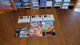 2x Fußball + Wrestling mit Anleitungen SNES