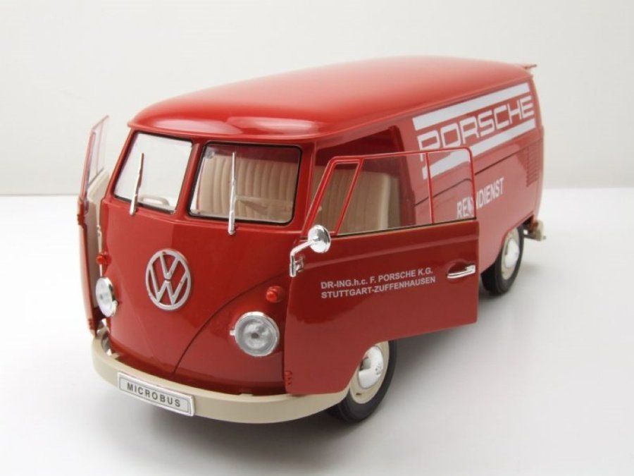 Volkswagen Modellautos: VW T1b Lieferwagen 1961-1963 "Porsche Renndienst rot / weiss – Neu und originalverpackt aus Gerlafingen von espero88 5