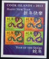 Cook Islands Kat. Block 237 ** 2013 Chinese Dragon