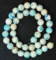 1 Strang echte Chrysanthemen-Jaspis Perlen 10 mm
