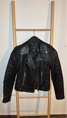 Veste en cuir noire Vero Moda, XS